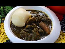 Black soup, swallow with Turkey 